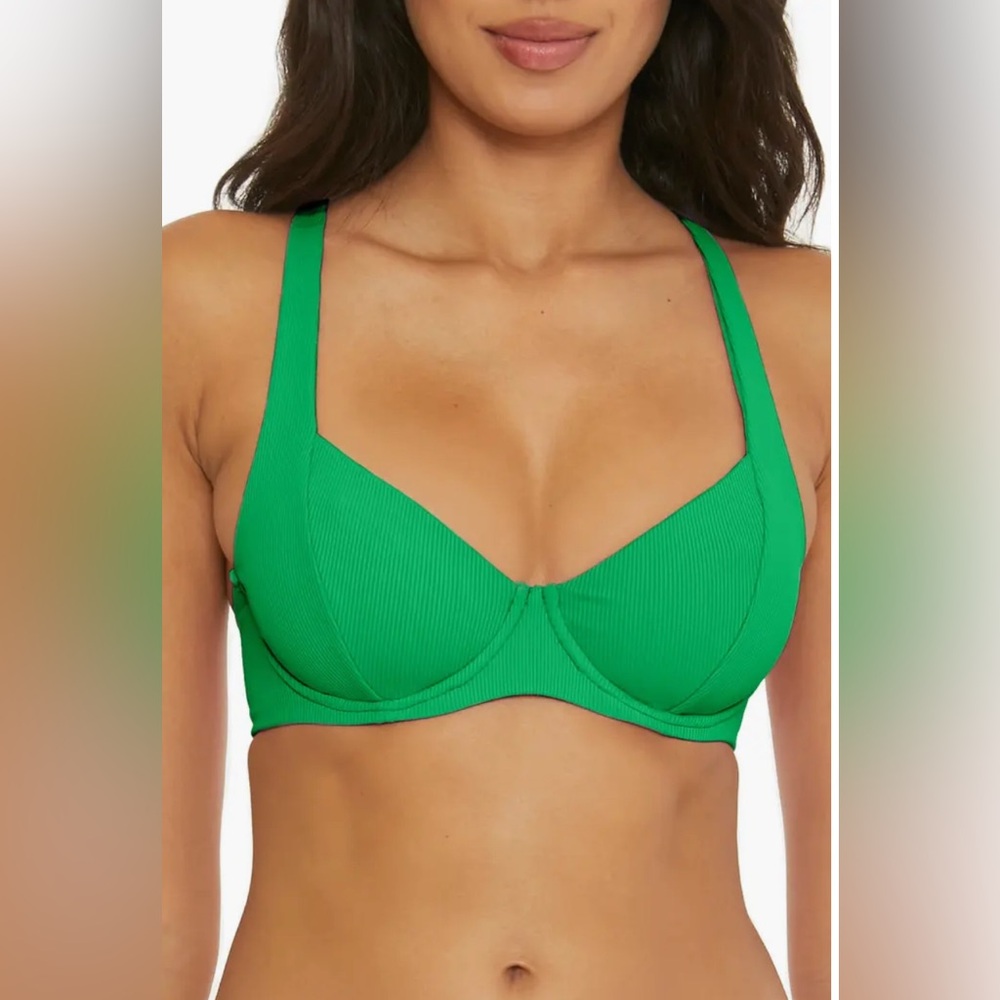 NWT BECCA Modern Edge Underwire Bikini in Verde - Picture 3 of 11